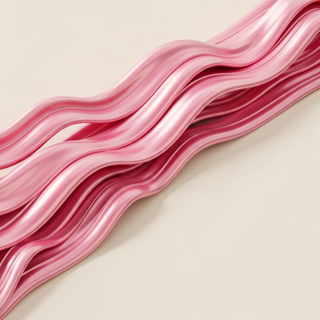 pink chrome liquid ribbons